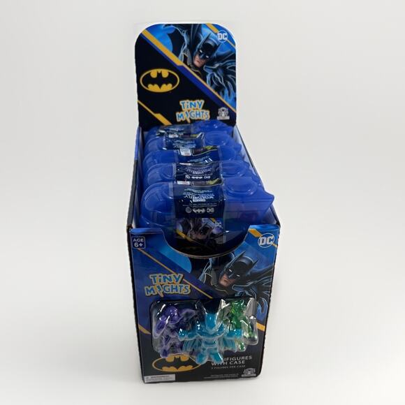 DC Other - Batman DC Tiny Mights display case with 15 mystery batmobiles w/ 3 Figures Each